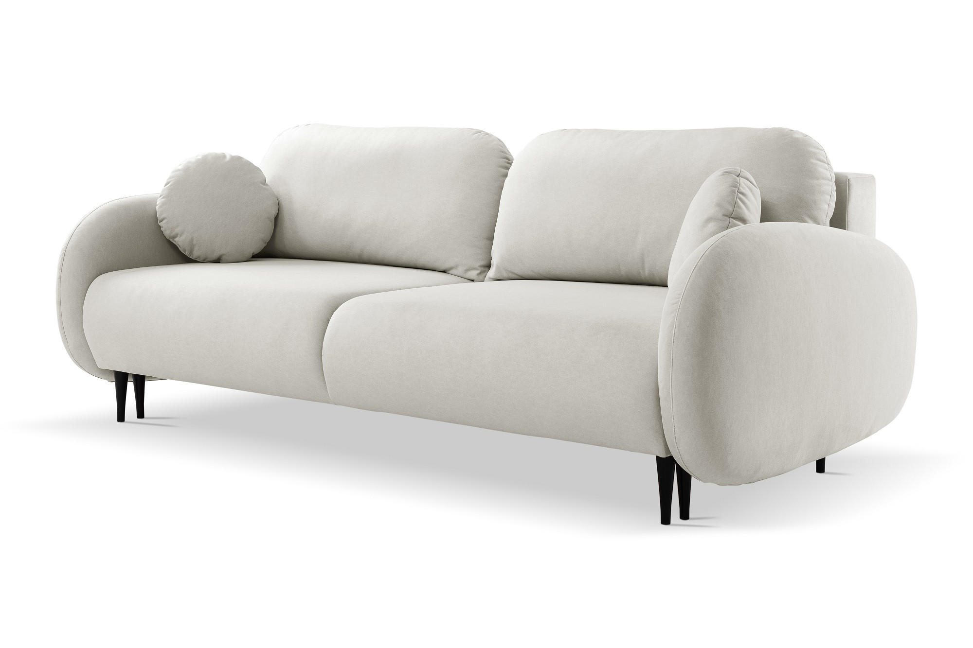 SOFA Zimny Beż SOFTI Schlaffunktion - Ecru, Textil (232/95/109cm) - Sepro Meble