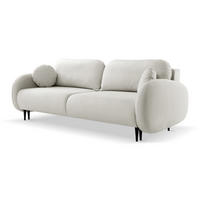SOFA Zimny Beż SOFTI Schlaffunktion - Ecru, Textil (232/95/109cm) - Sepro Meble