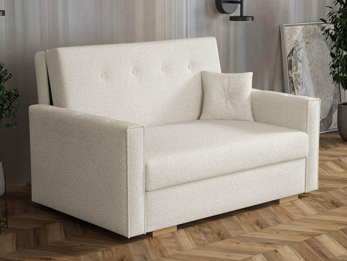 SCHLAFSOFA Viva Sonic II - Beige/Schwarz, Holz/Textil (133/85/100cm) - MIRJAN24