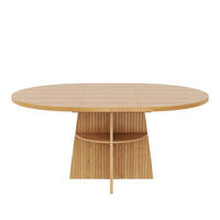 ESSTISCH ausziehbar 110-150 cm mit Ablagefläche DE-39851 Natur - Naturfarben, Holzwerkstoff (110/110/77.5cm) - ComfortXL