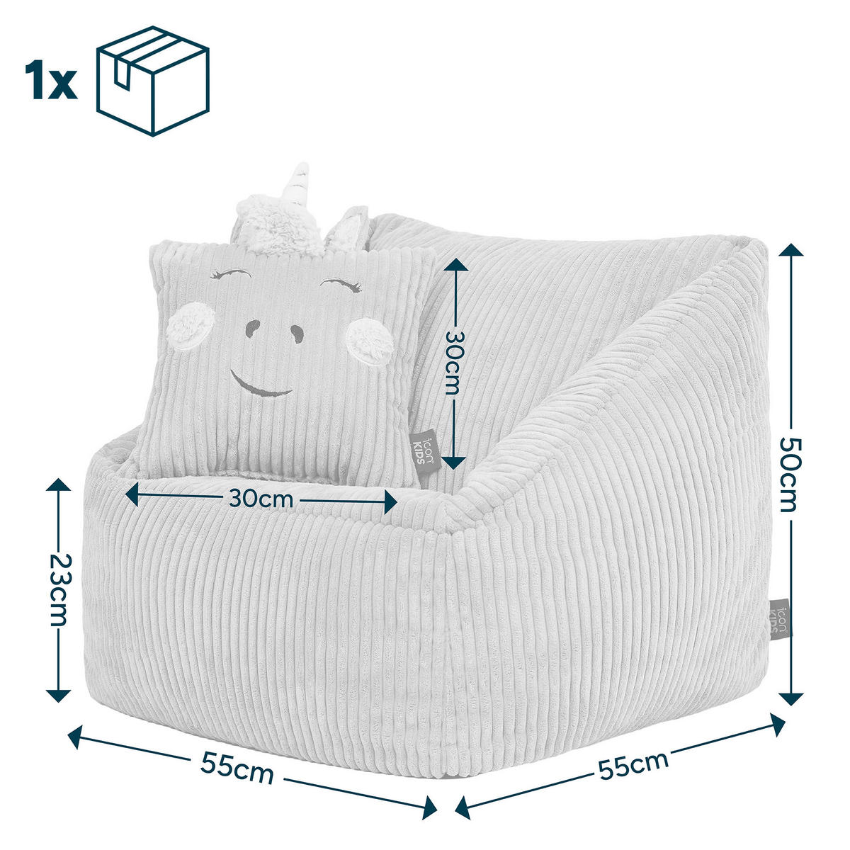 KINDERSITZSACK Natalia mit Animalkissen - Flieder, Textil (55/50/55cm) - icon