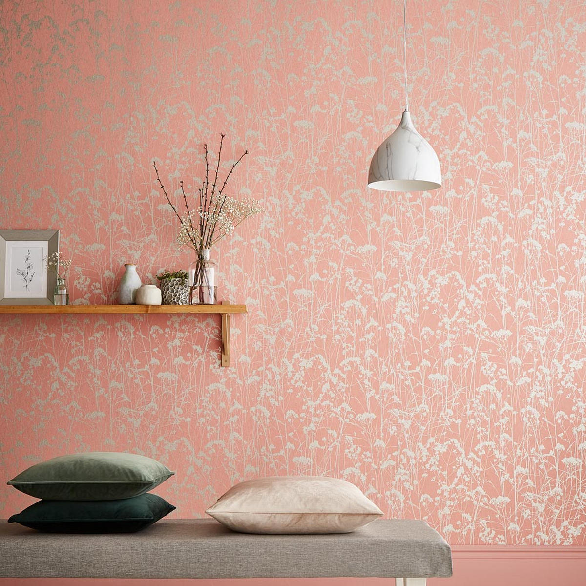 VLIESTAPETE - Grace Coral - Pink, Papier/Kunststoff (52/1005cm) - Graham & Brown