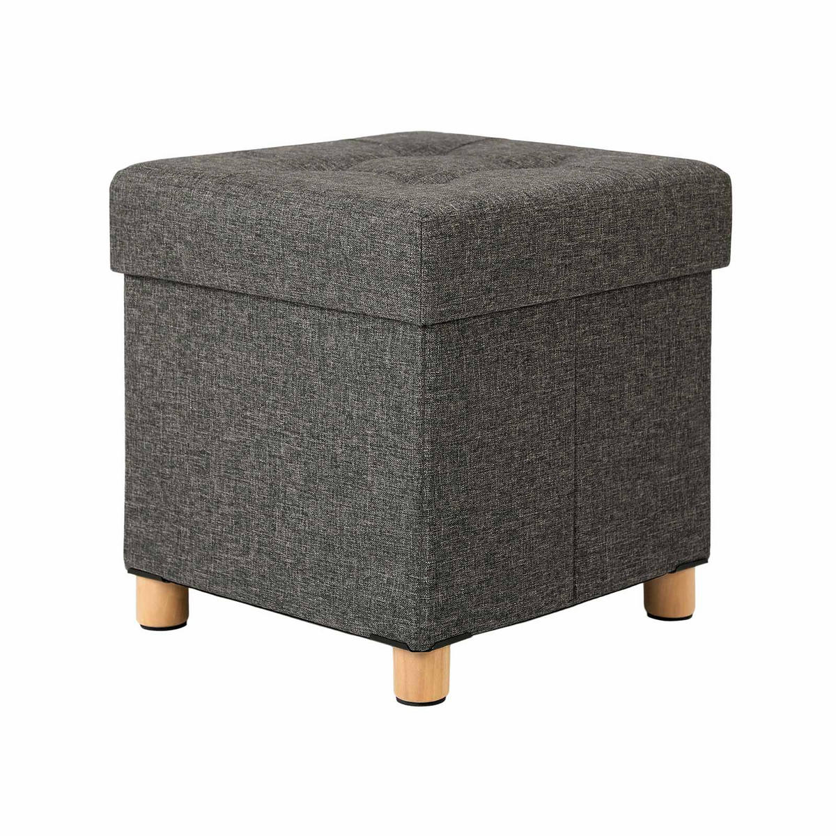 SITZHOCKER - Grau, Holzwerkstoff (40/38/38cm) - Hansiro