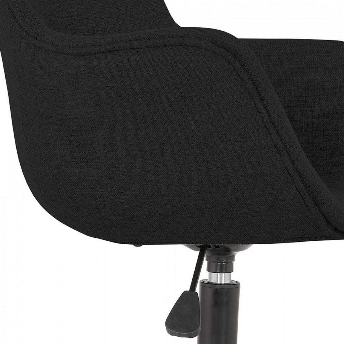 STUHL mit Armlehnen Schwarz 59x80x54cm - Schwarz, Textil/Metall (59/80/54cm) - AlterEgo