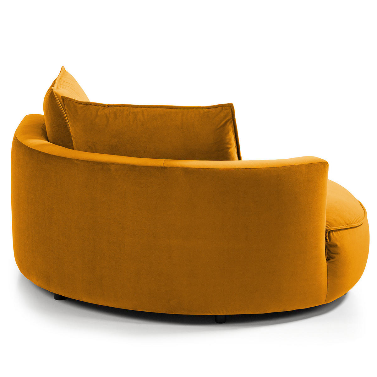 OTTOMANE - modular - Schwarz/Orange, Kunststoff/Textil (126/82/154cm) - home24