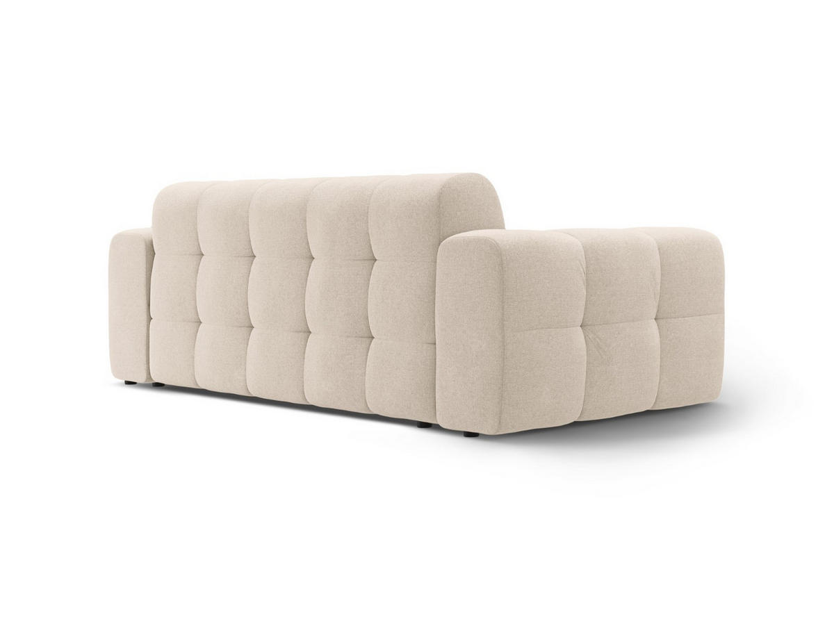 SOFA Kendal aus strukturiertem Stoff beige 3 Sitzplätze - Beige, Textil (103/79/222cm) - Micadoni