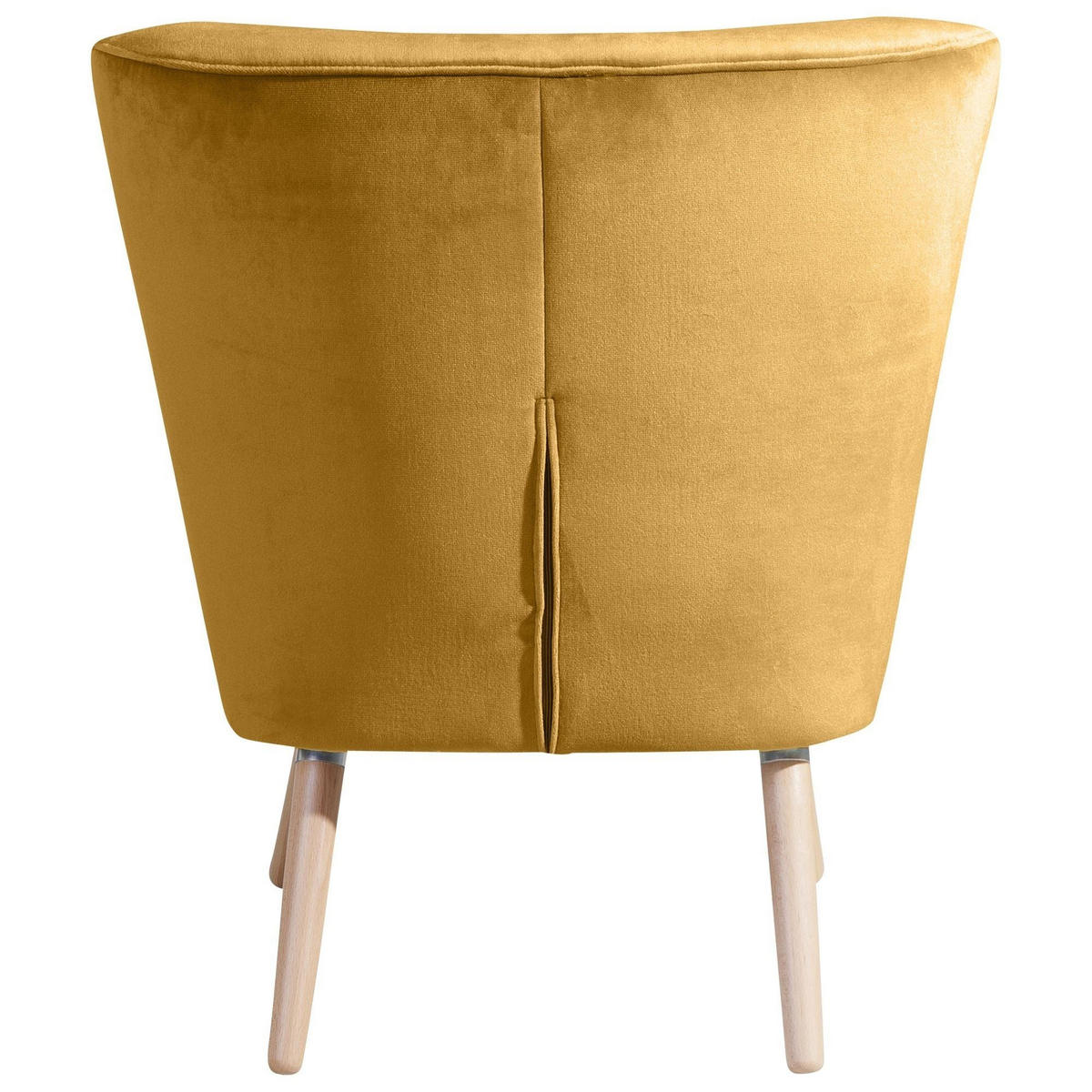 SESSEL Kassi Bezug Samtvelours Buche natur / mais - Gelb, Kunststoff (69/80/68cm) - 58aufmkessel