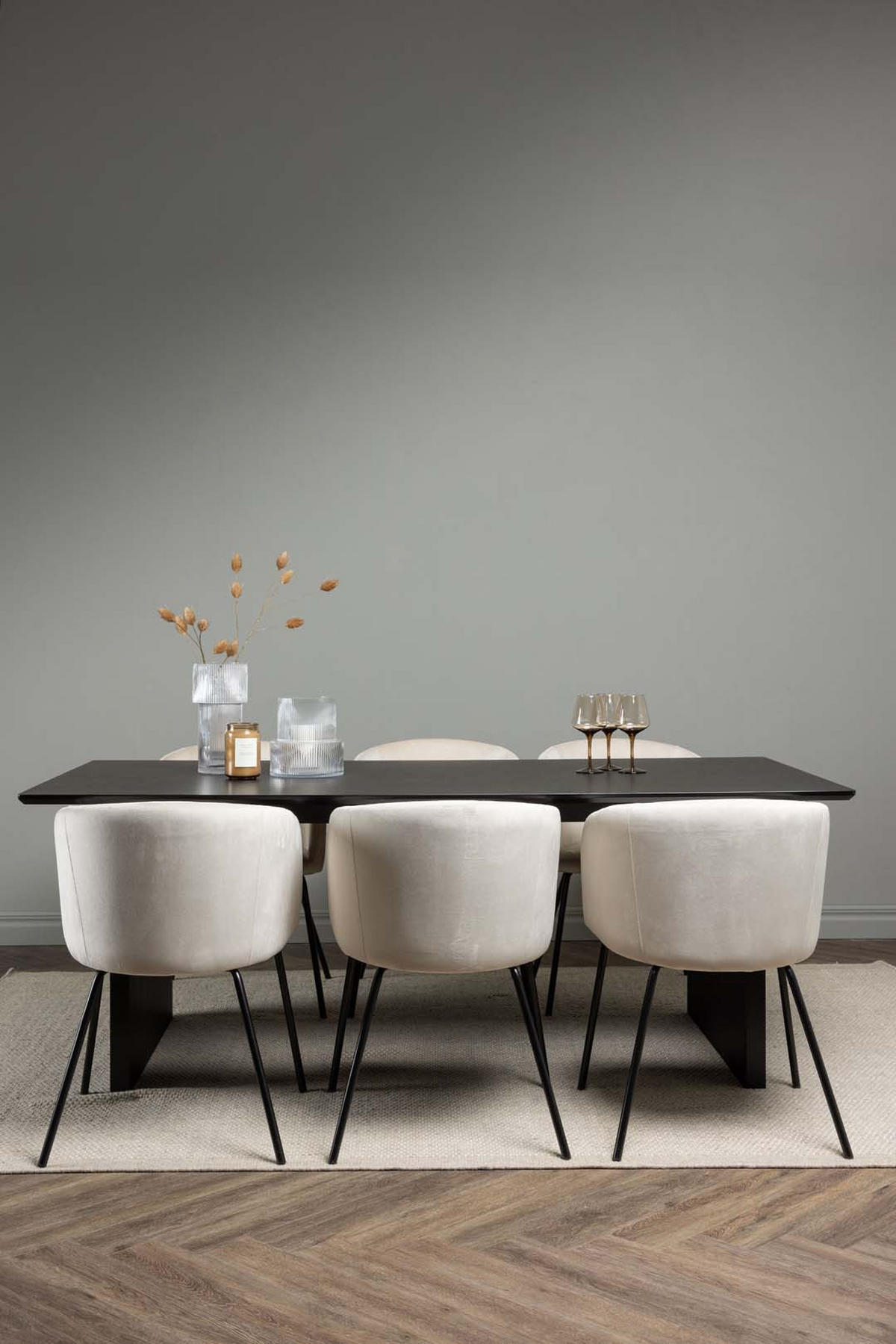 TISCHGRUPPE Schwarz - Schwarz, Holzwerkstoff (100/75/200cm) - ebuy24