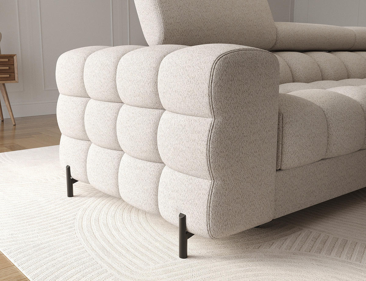 ECKSOFA Neviro R - Beige (Royal 18) - Beige, Holzwerkstoff (285/181cm) - Möblo