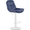 BARHOCKER Samt blau - Blau/Schwarz, Textil (46/94/54cm) - CLP