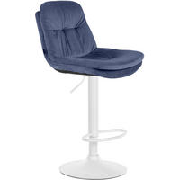 BARHOCKER Samt blau - Blau/Schwarz, Textil (46/94/54cm) - CLP