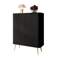 KOMMODE ZAIRA K103 zweitürig Schwarz - Schwarz, Holzwerkstoff (103/129/39cm) - Lookway
