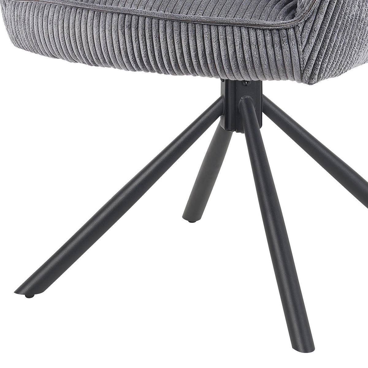 DREHSTUHL Mika-Ben - Schwarz/Grau, Textil/Metall (60/87/65cm) - DUBI Möbel