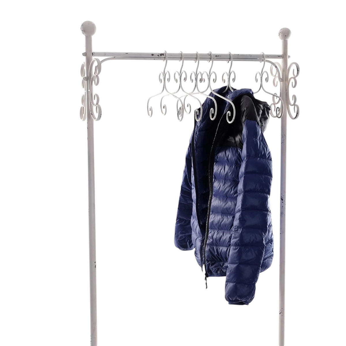 KLEIDERBÜGEL Amelie aus Metall im Landhausstil antik-weiß - Weiß, Metall (41/24/1cm) - DESIGN DELIGHTS