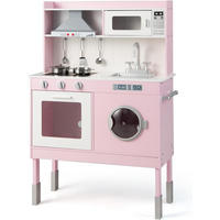 KINDERKÜCHE Pink - Pink, Kunststoff (29/101/71cm) - COSTWAY