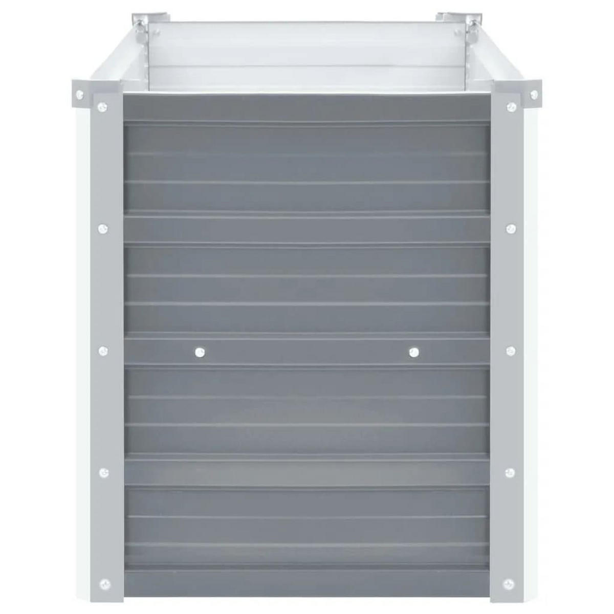 HOCHBEET für Garten OSKAR Grau 160x40x45 cm Metall - Grau, Metall (160/45/40cm) - DELUKE