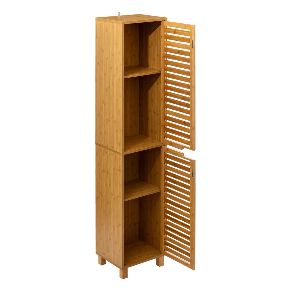 BADREGAL Bambus für Handtücher und Hygieneartikel 28/33/168 cm - Braun, Holzwerkstoff (33/168/28cm) - 5five Simply Smart