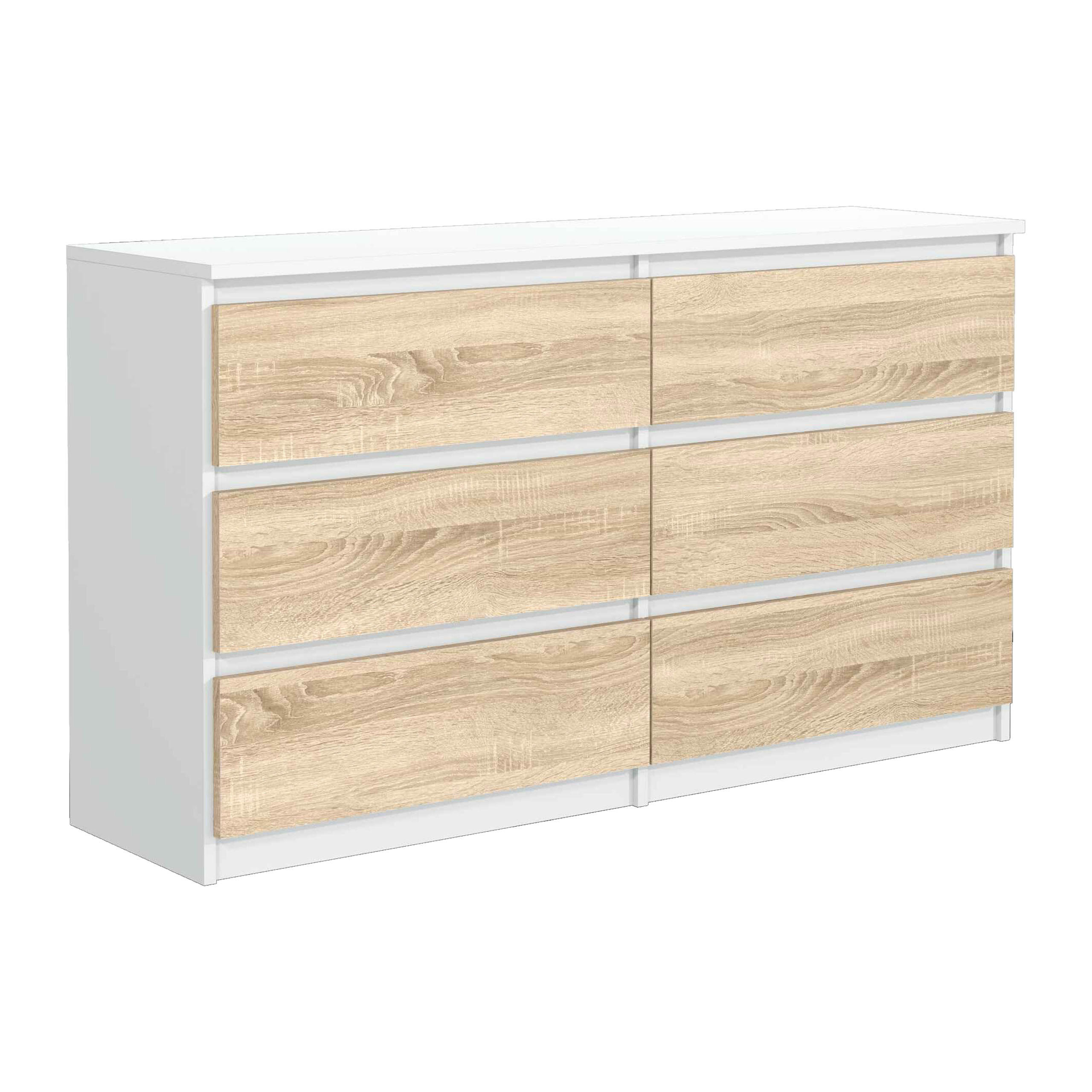 Masseno Kommode Weiß, Sonoma Eiche 120x78.5x39 cm