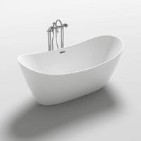 FREISTEHENDE BADEWANNE OVALO - Weiß, Keramik (170/72/80cm) - Home Deluxe
