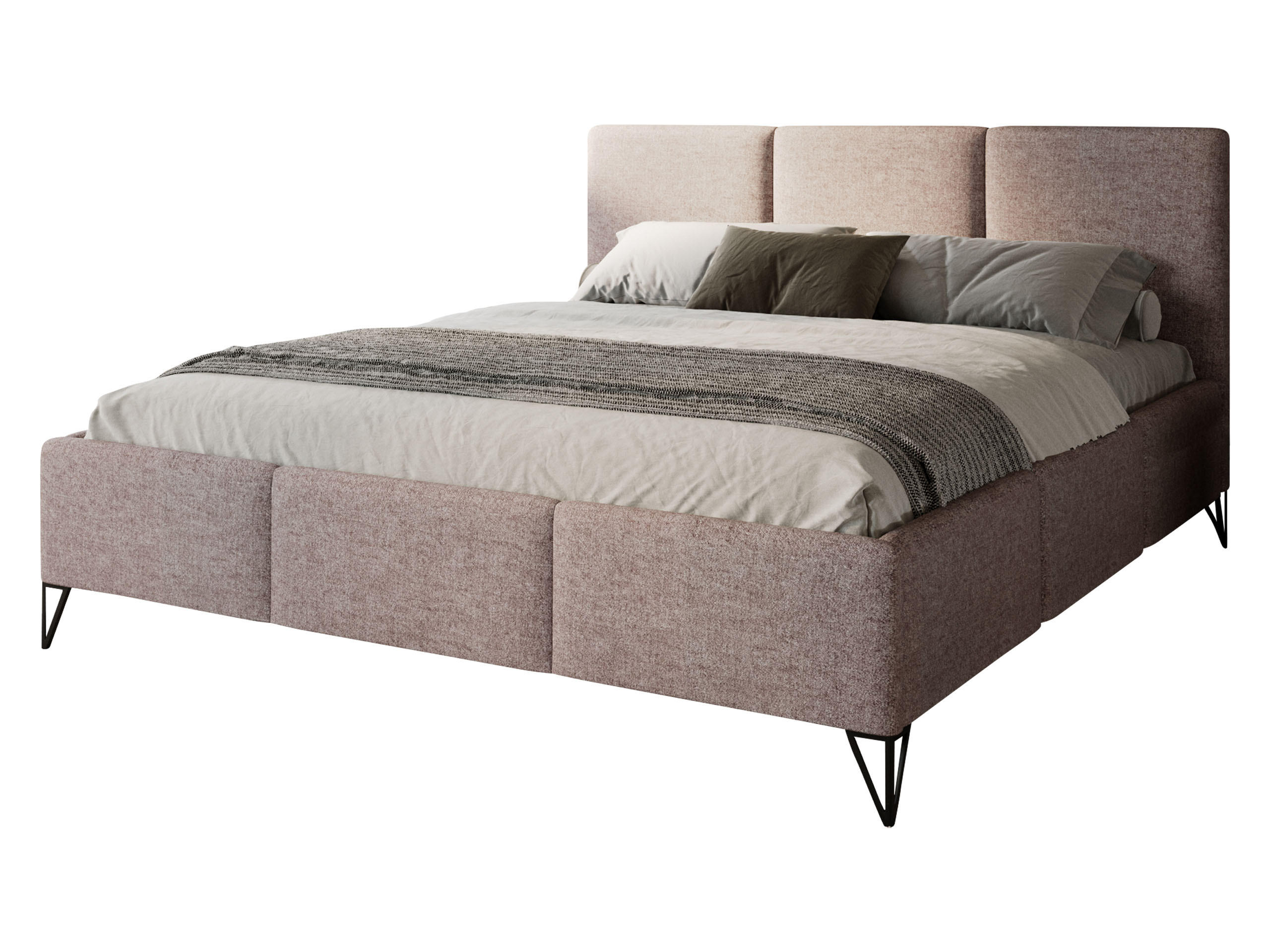 POLSTERBETT Loren - Greige, Holz/Holzwerkstoff (200/200cm) - MIRJAN24