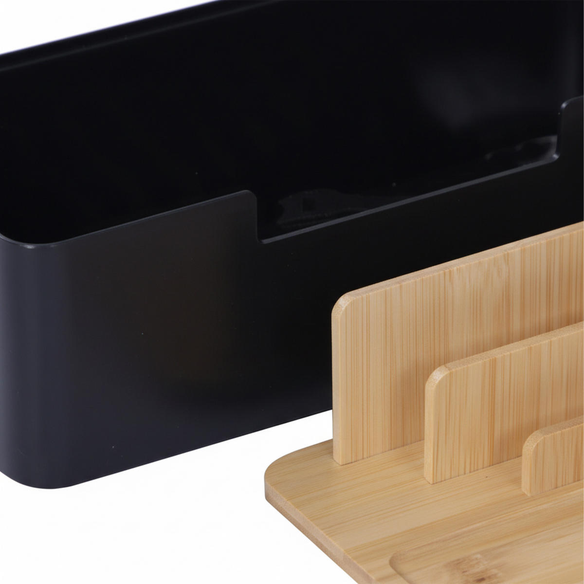 KABELBOX - Braun, Holz/Kunststoff (13/30/16cm) - Relaxdays