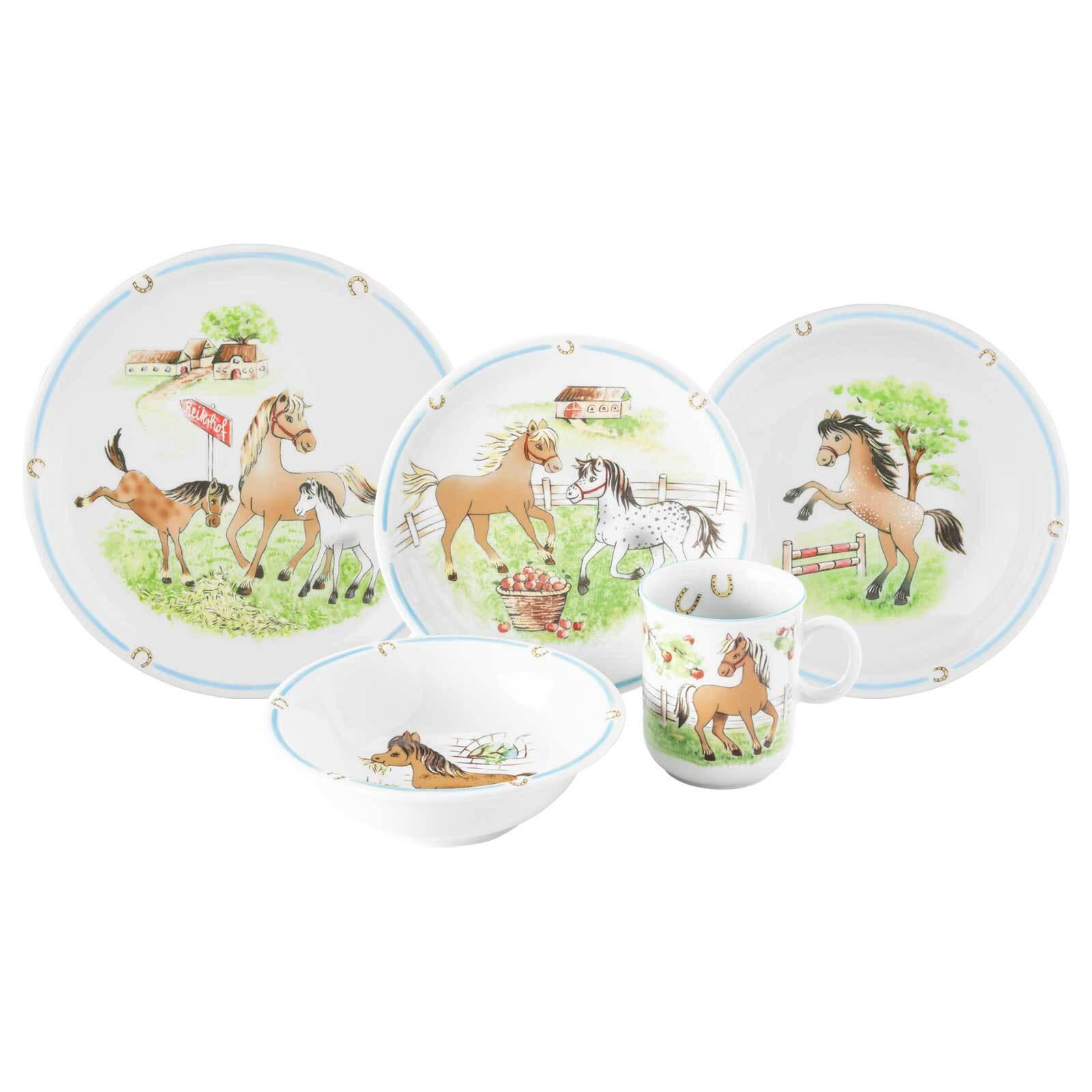 KINDERGESCHIRR SET Compact Mein Pony bunt 5er Set - Multicolor, Keramik (1/1/1cm) - Seltmann Weiden