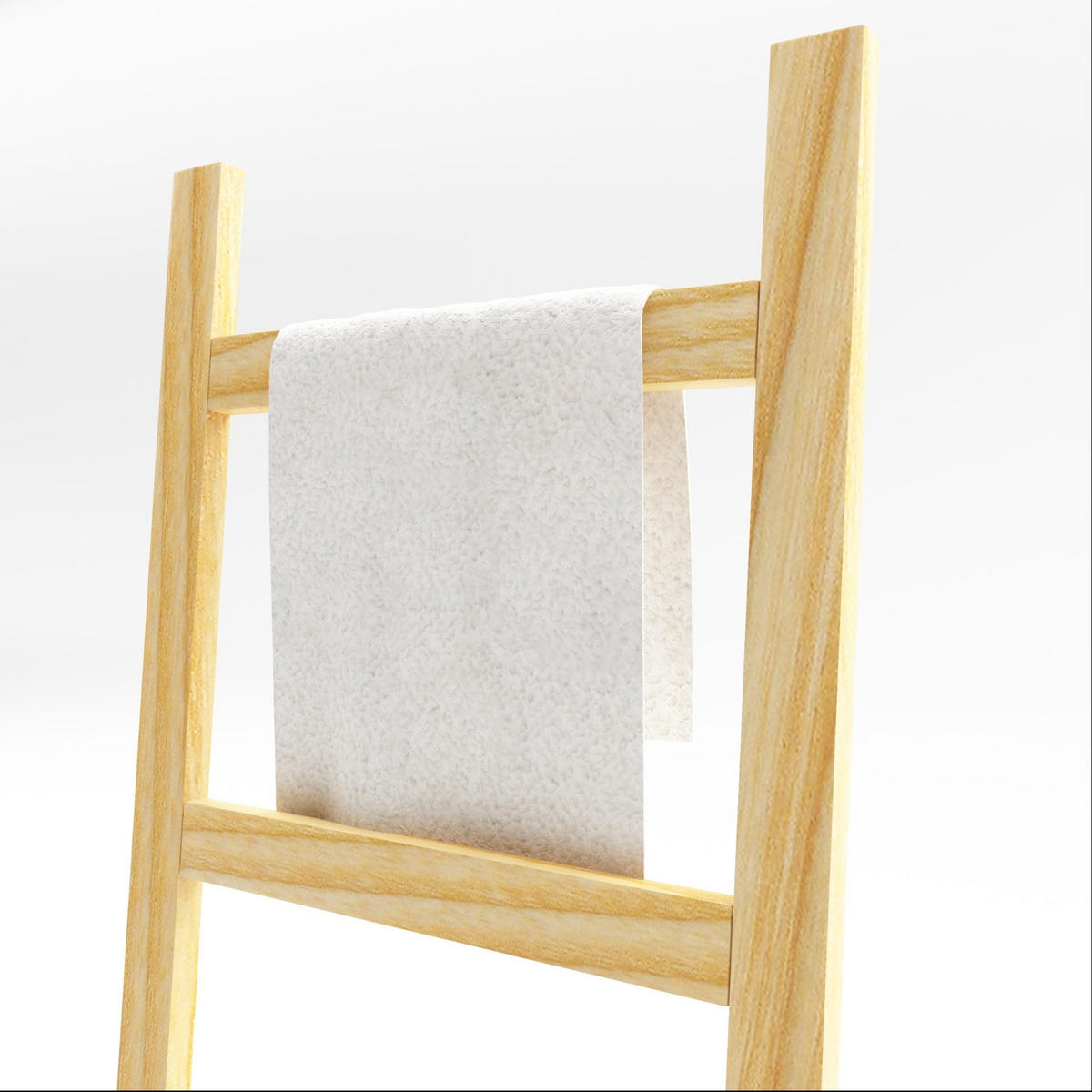 HANDTUCHLEITER Luumäki - Naturfarben, Holz (47/120/2cm) - [en.casa]