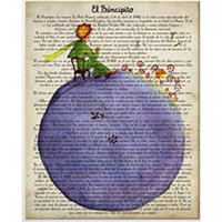 POSTER Prince Deckblatt A4 Schwarzer Rahmen - Schwarz, Papier (29.7/5/21cm) - Nacnic