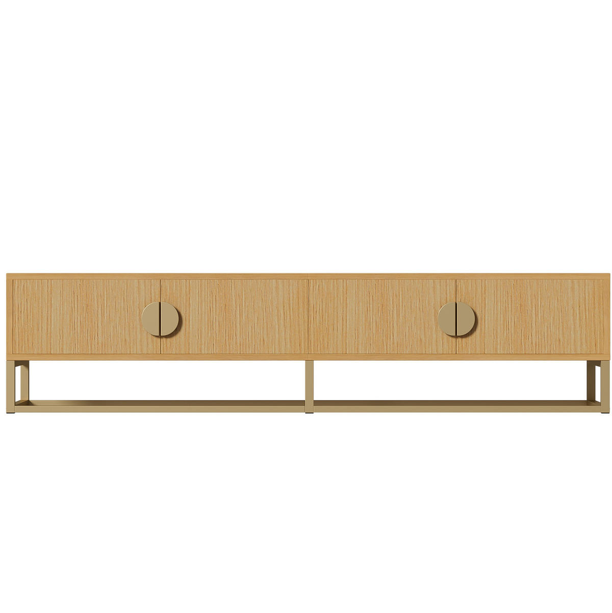 TV-BOARD 180/40/40 cm holzfarben aus MDF mit 4 Türen - Braun, Holzwerkstoff (180/40/40cm) - OKWISH