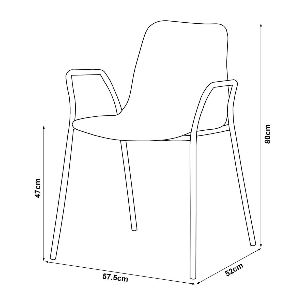 ESSZIMMERSTUHL Kankaanpää - Weiß, Kunststoff/Metall (57.5/80/52cm) - [en.casa]