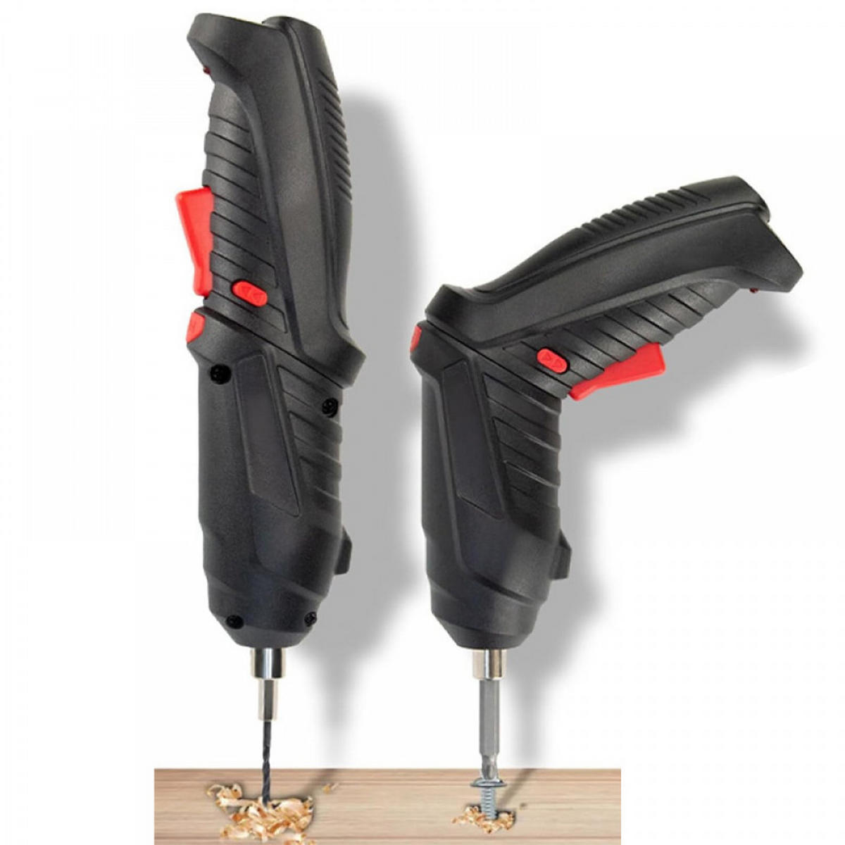 AKKUSCHRAUBER-SET, 3,6 V, 47-teilig, mit LED-Licht, schwarz - Schwarz, Kunststoff (24.5/19/6.5cm)