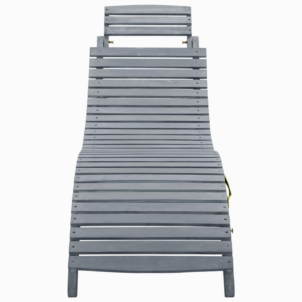 SONNENLIEGE Grau Massivholz Akazie - Grau, Holz (60/51/190cm) - furnicato