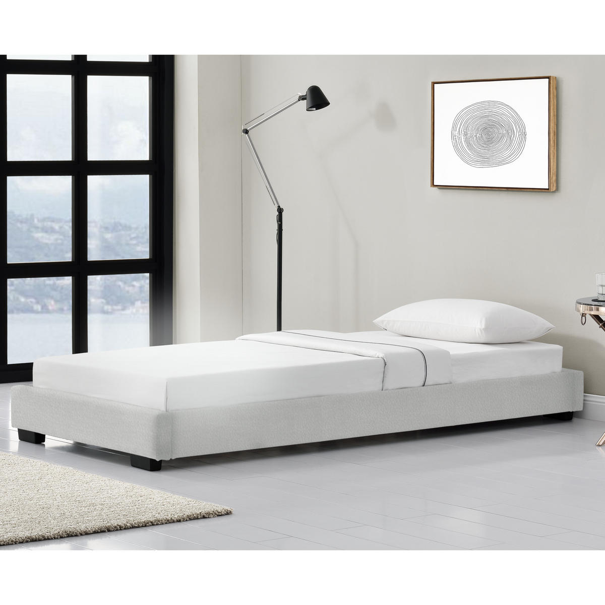 POLSTERBETT Masari - Weiß, Textil (90/200cm) - Corium
