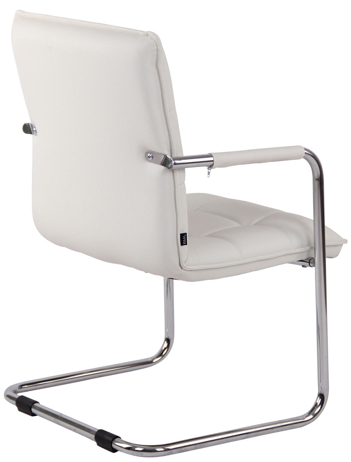 SCHWINGSTUHL Lederlook weiß - Chromfarben/Weiß, Textil/Metall (57/89/64cm) - CLP