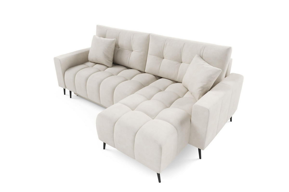 ECKSOFA - Sofa Forta mini - Ecru (Amon 17) - Ecru, Holz (232/148cm)