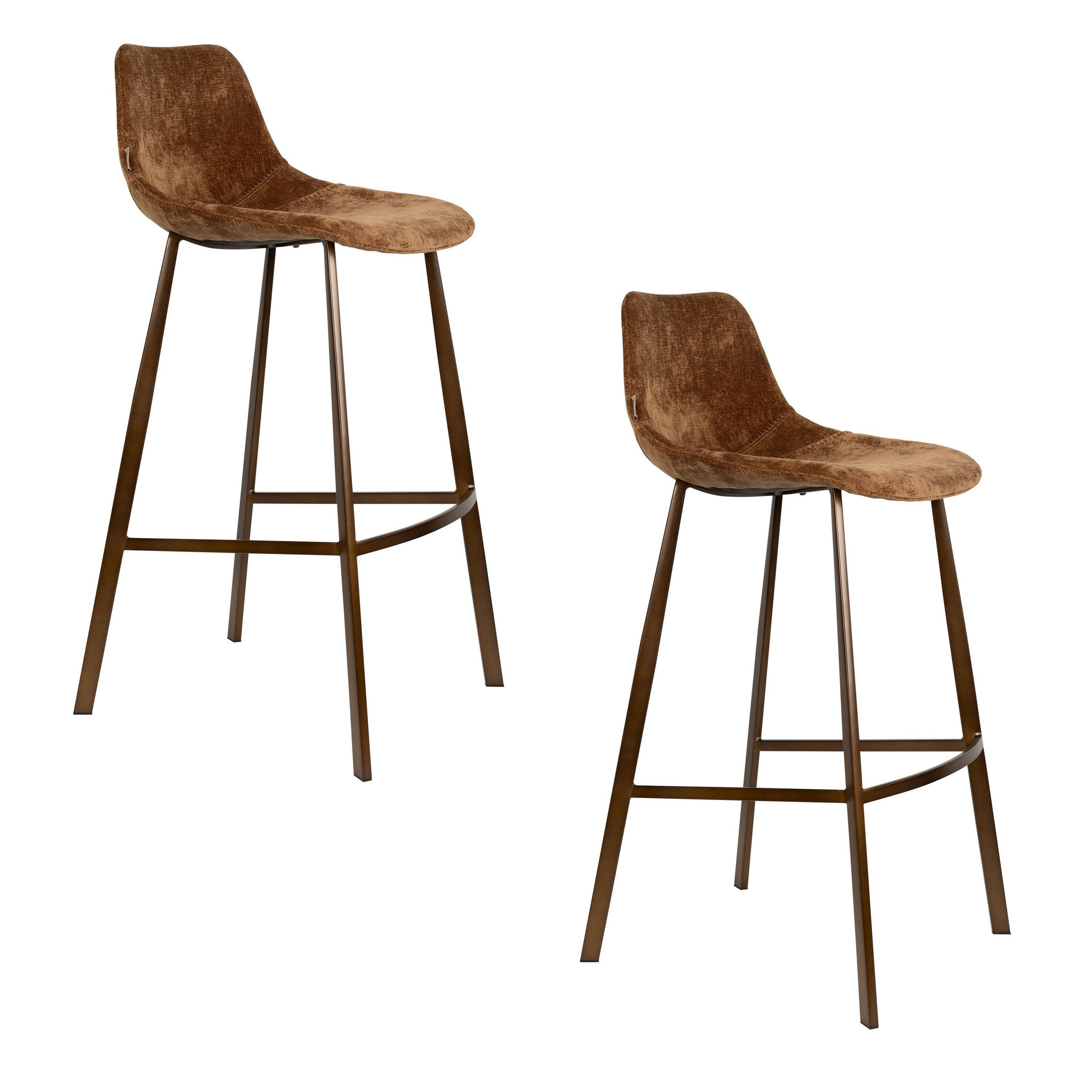BARHOCKER Franky Cognac - 2 er Set - Cognac, Kunststoff (50/106/54cm) - Dutchbone