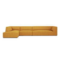 ECKSOFA links Ruby aus strukturiertem Stoff gelb 5 Sitzplätze - Gelb, Textil (180/366cm) - Micadoni