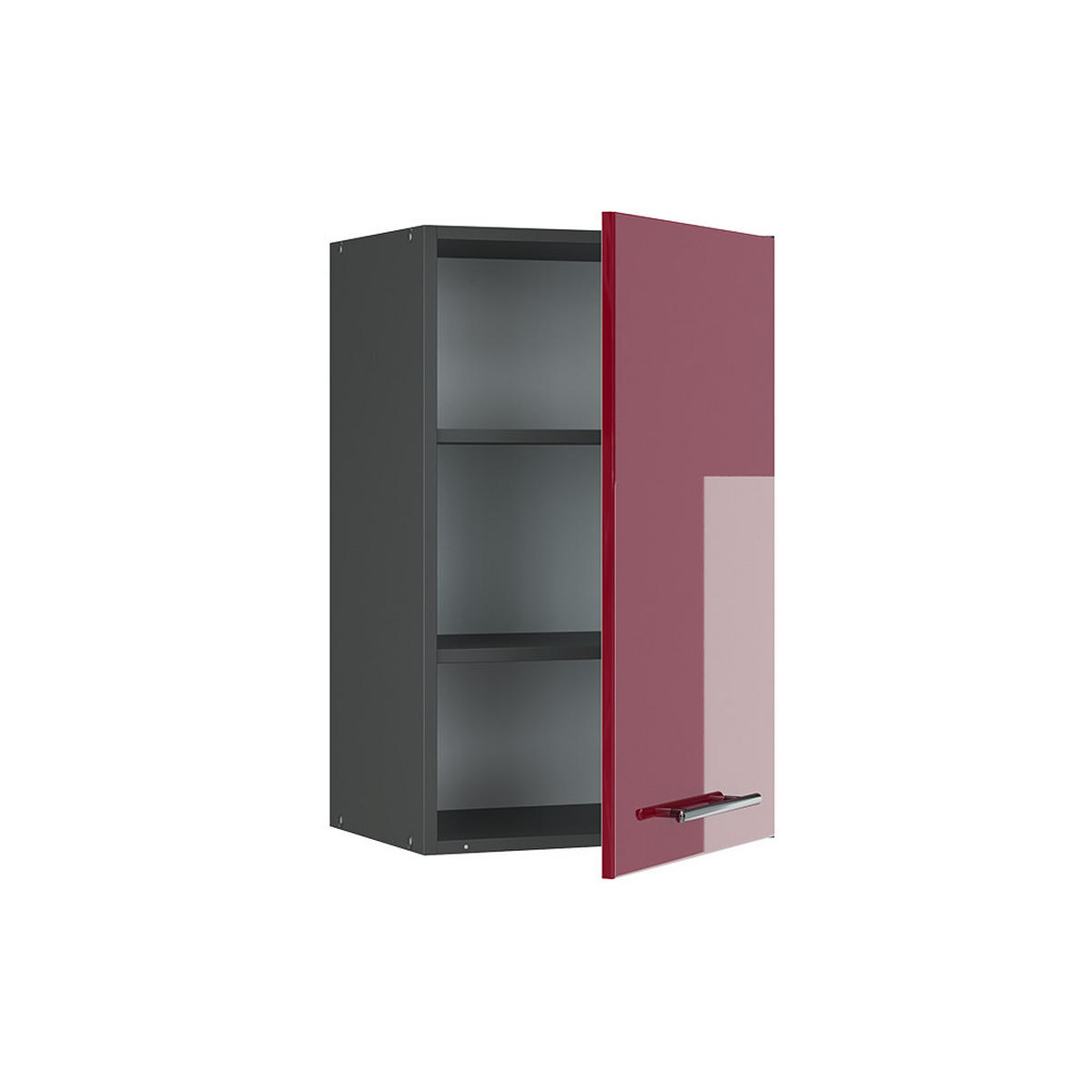 HÄNGESCHRANK Fame-Line Bordeaux Hochglanz 45 cm - Bordeaux/Anthrazit, Holzwerkstoff (45/72/34.1cm) - Vicco