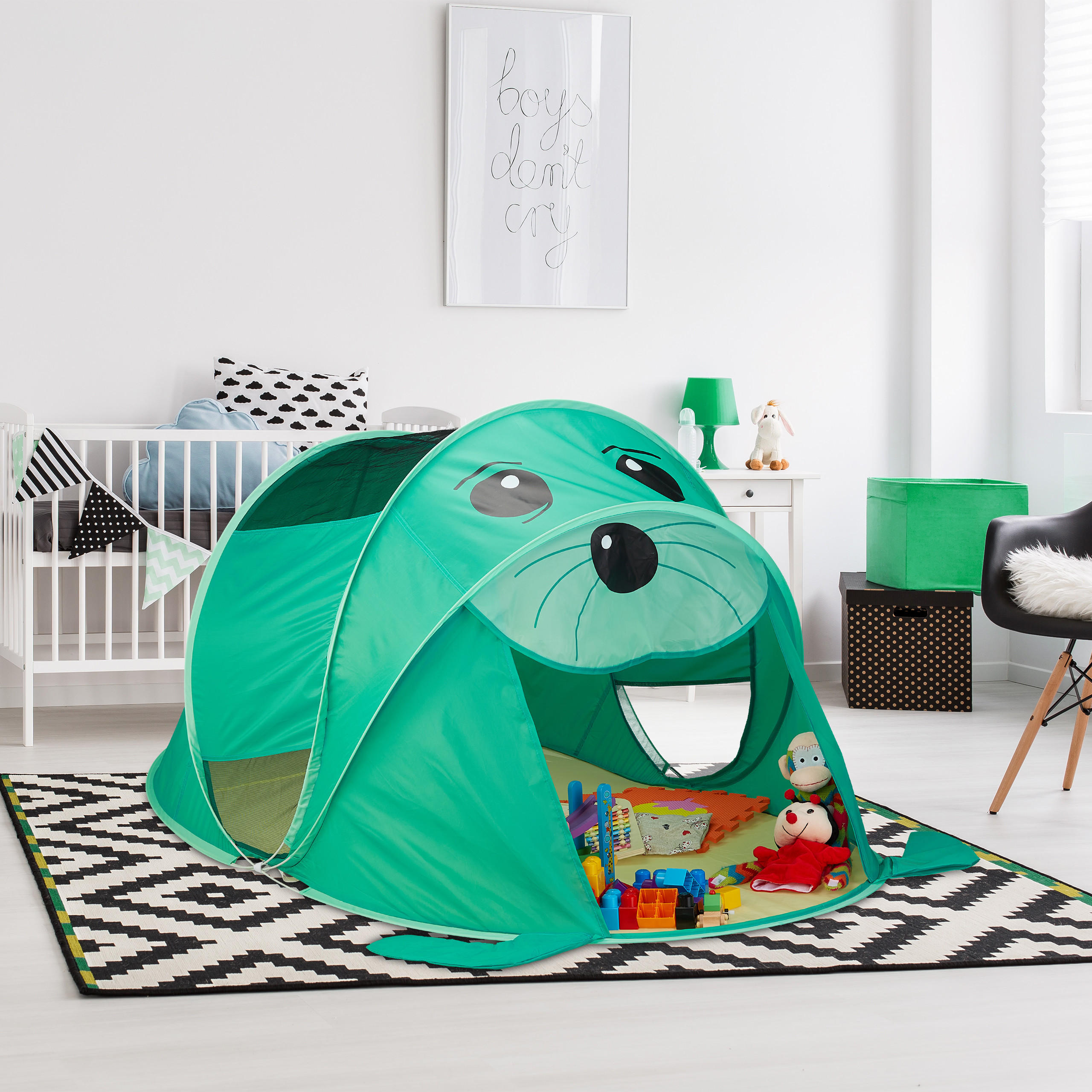 SPIELZELT - Multicolor, Kunststoff/Textil (100/182cm) - Relaxdays