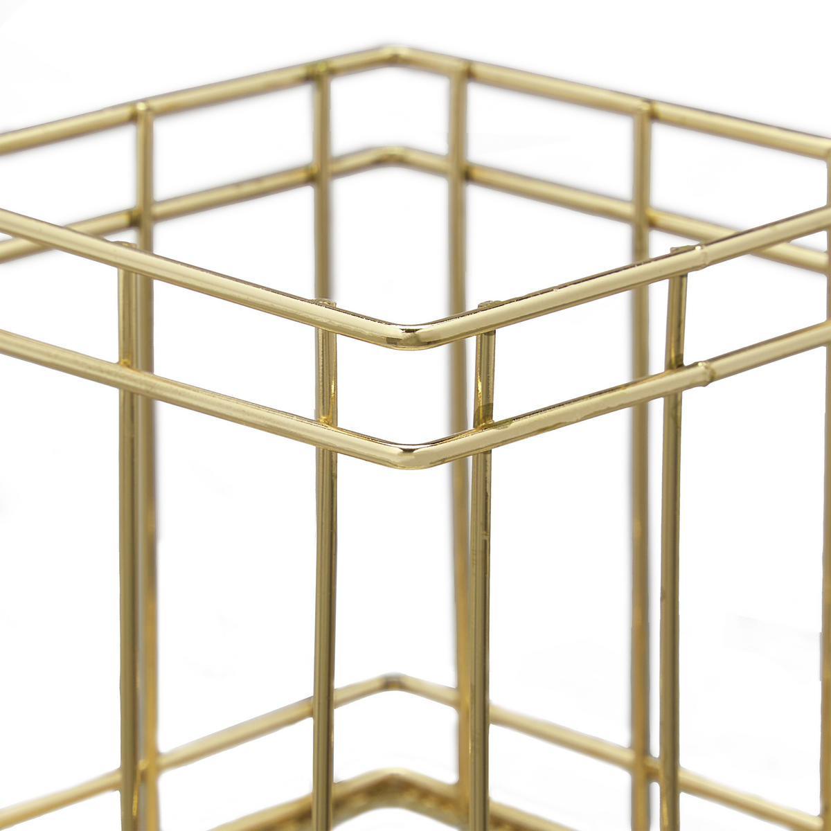 STIFTEHALTER - Goldfarben, Metall (9/9/10cm) - Relaxdays