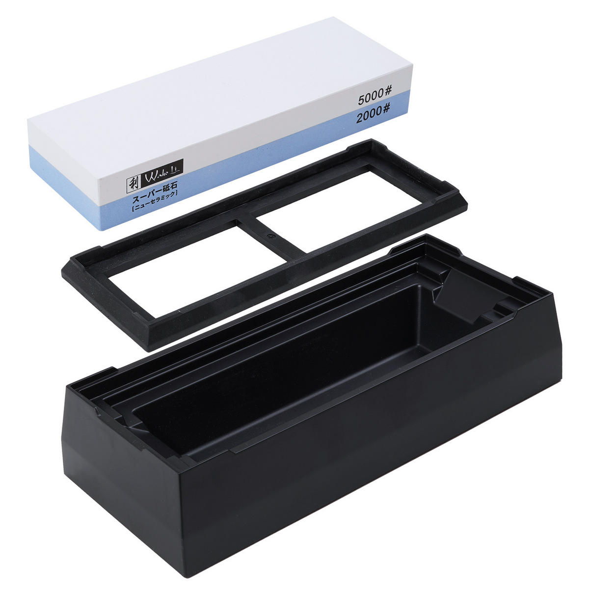 SCHLEIFSTEIN 2000/5000 - Weiß, Kunststoff - Wakoli