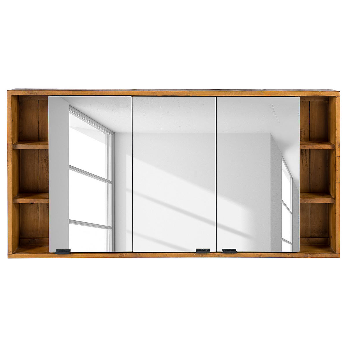 SPIEGELSCHRANK - Pinie massiv - Pinienfarben, Holz (140/71/18cm) - home24