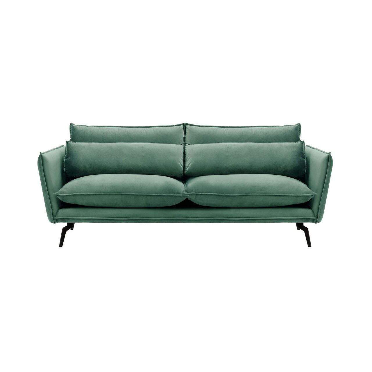 DREISITZER-SOFA Layla-Velluto 12 - Blau, Holz/Textil (237/95/98cm)