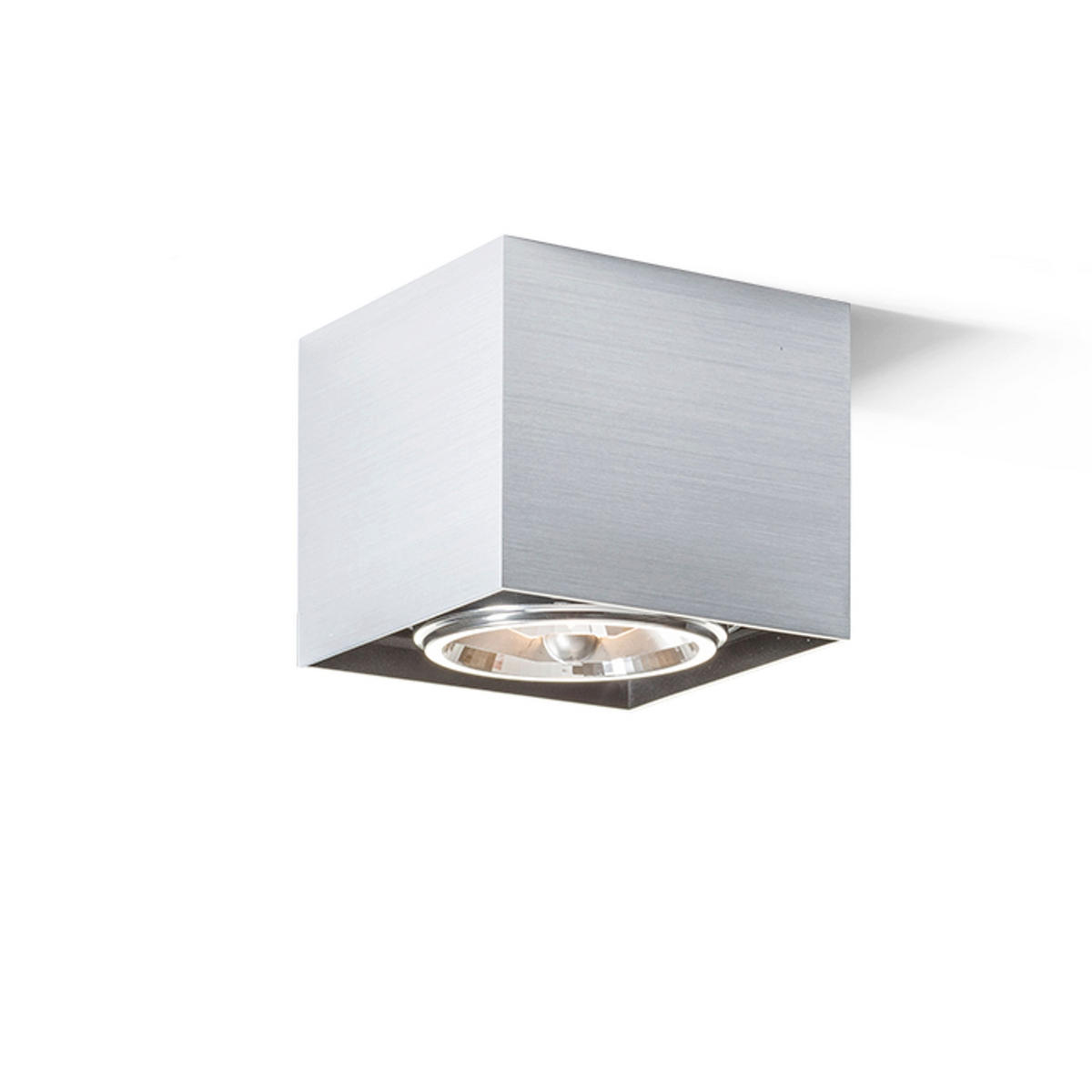 DECKENLEUCHTE DEAN I gebürstetes Aluminium 50 W - Silberfarben, Metall (14/14/12cm) - Rendl