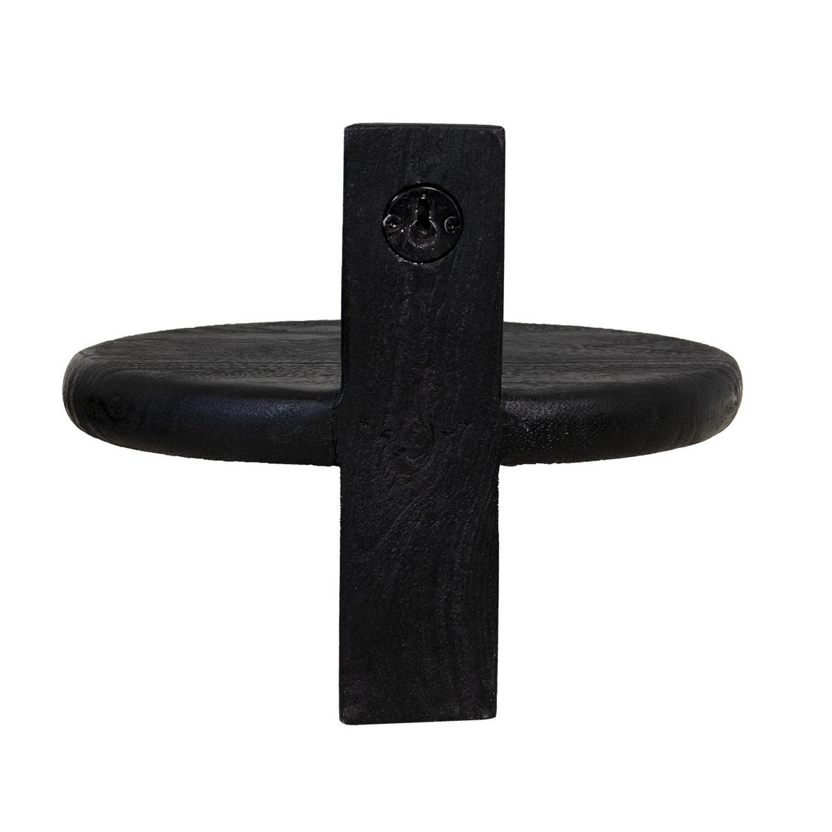 WANDREGAL aus Mangoholz 25cm, schwarz - Schwarz, Holz (25/20/25cm) - Giga Meubel