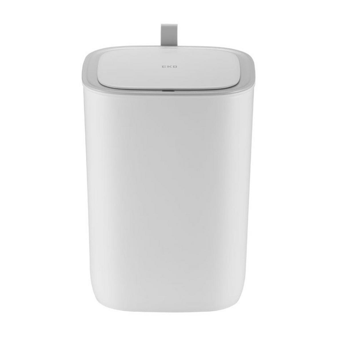 MÜLLEIMER Moderner Quadratischer Mit Smart Sensor 12 Liter 33,7 x 35 x 25 cm Weiß - Weiß, Metall (24.9/33.7/24.9cm) - PROREGAL