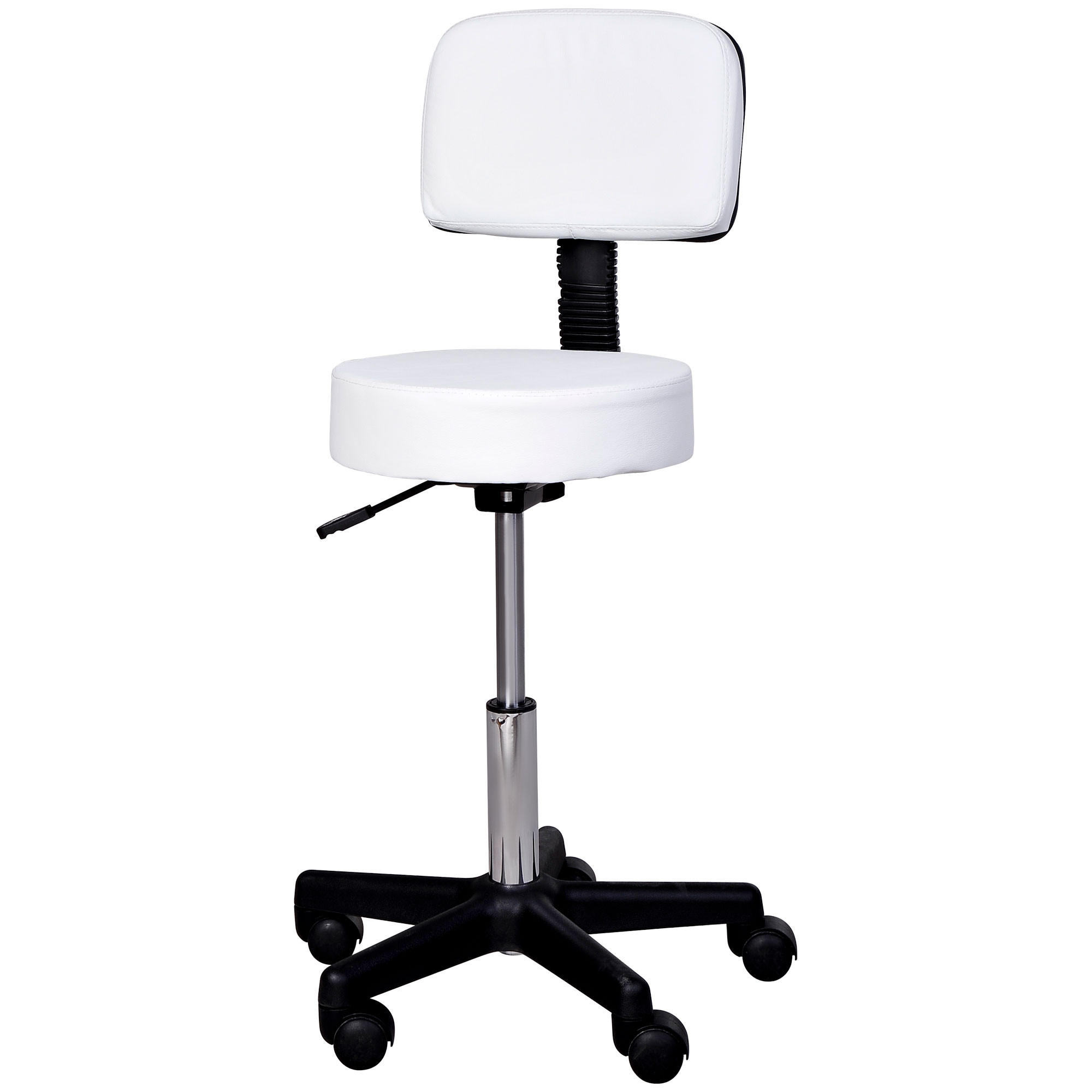 ARBEITSHOCKER, Rollhocker, Weiß - Weiß, Kunststoff (35/84/35cm) - HOMCOM