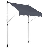 KLEMMMARKISE Wendy 250x120 cm anthrazit - Grau, Metall (250/220/120cm) - TPFGarden