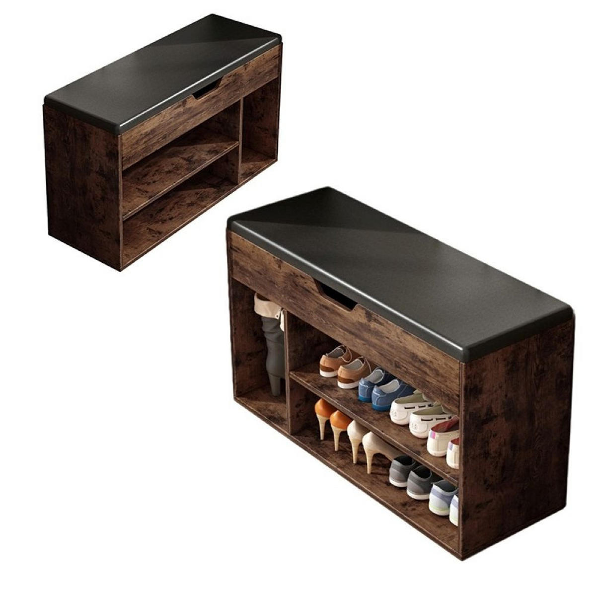 SCHUHSCHRANK, 80/30/44 cm - Braun, Holzwerkstoff (80/44/30cm)