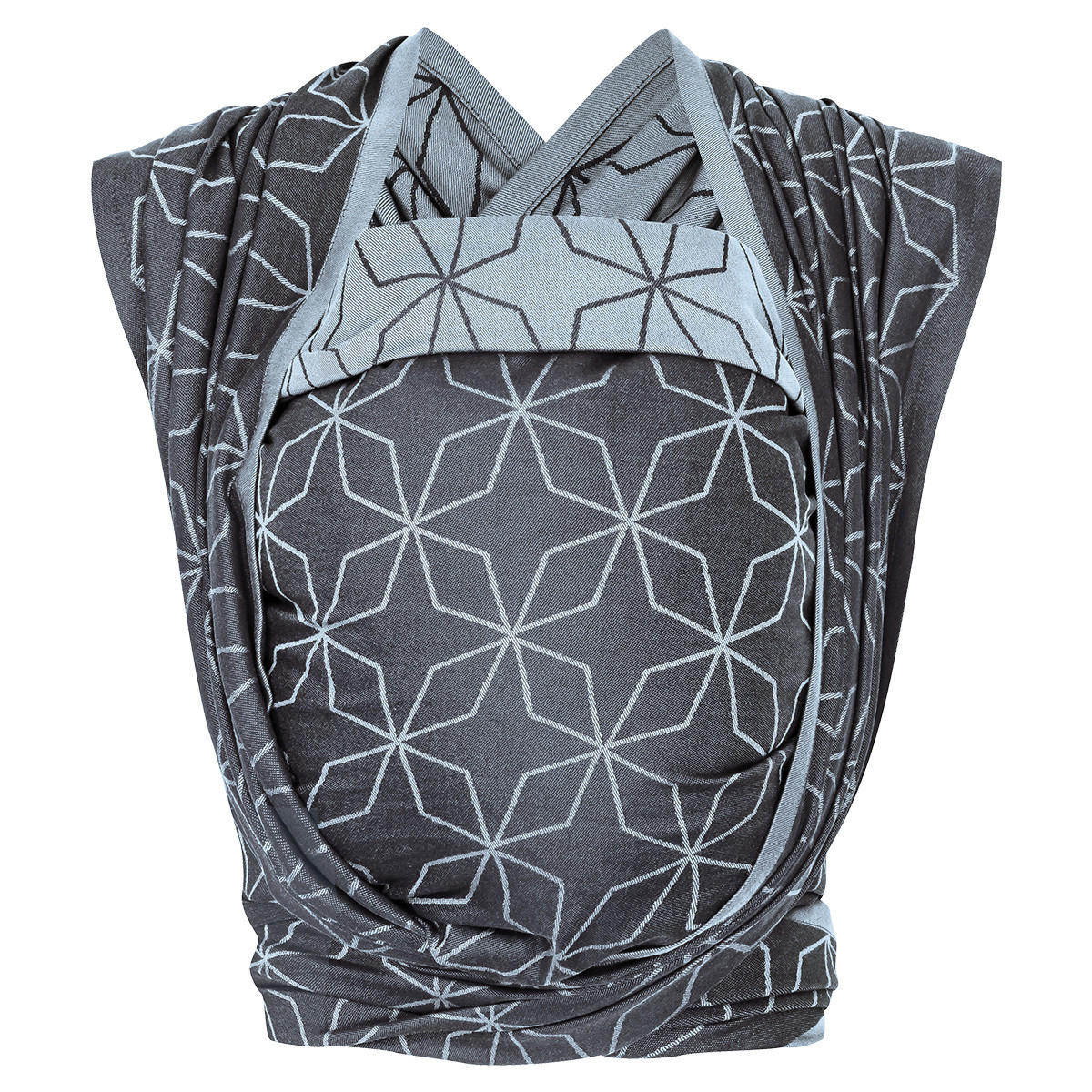 BABYTRAGETUCH Gewebtes Tragetuch kbA - Dunkelblau/Hellblau, Textil (70/0.1/540cm) - Hoppediz